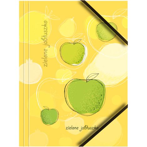 Carpeta de cartón barnizado tamaño A4 con esquinas elásticas. Apple (1/2)