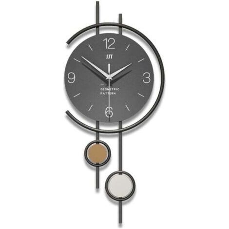 Horloge murale créative minimaliste avec cadre en métal, décorative, 25 x 25 cm, silencieuse, sans tic-tac, à piles (1/4)