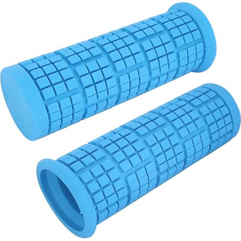 Paire de poignée vélo antidérapante diamètre 22mm longeur 85mm universelle application multiple brouette diable, bleu clair