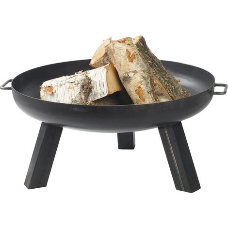 Feuerkorb Feuerschale Garten Pan 7 Feuerstelle 60 70 80 cm Schwarz Pflanzenschale E00453-60cm