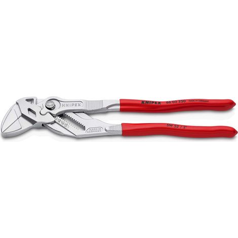 KNIPEX 86 03 250 SB Pinza chiave pinza e chiave in un unico utensile rivestiti in resina sintetica cromata