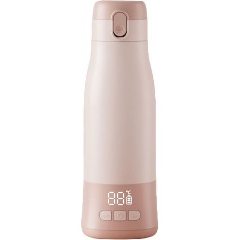 Chauffe-Biberon Nomade sans fil Moov & Feed - Capacité 340ml - Eau ou Lait Maternel - Température réglable - Maintien au chaud (jusqu'à 7h) - Recharge USB