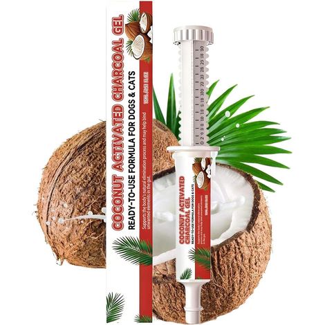 Aktivkohle-Paste für Hunde,Kokosaktivkohle adsorbierend verdauungsfördernd - Absorbierende Paste für Hunde,Für Darm, Magen, Welpen, Kätzchen, Harn, Stuhlgang, Training, Nahrungsaufnahme und Training (1/5)