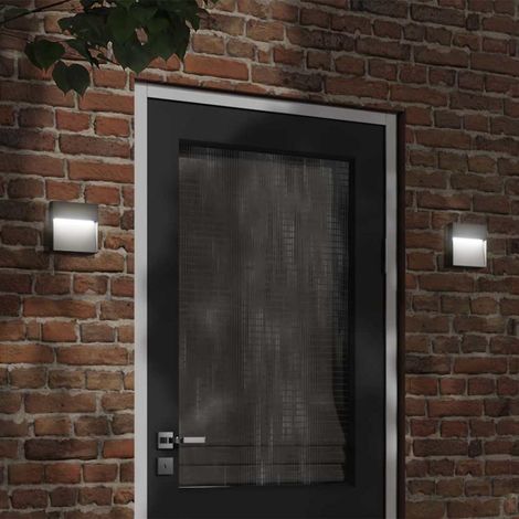 vidaXL Applique per Esterni con LED Nera in Alluminio Pressofuso