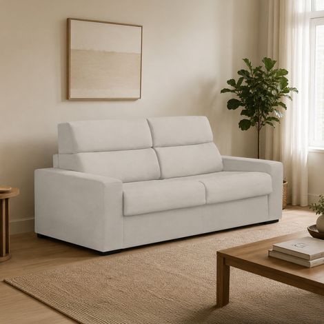 Schlafsofa 2-Sitzer None, abziehbar, Stauraum Made in Italy, mit Klappöffnung, 180x95 cm Beige (1/5)