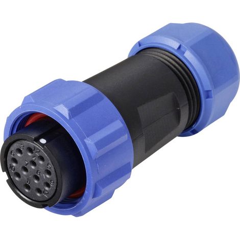 Connecteur de câble femelle, droit 12 pôles 5 A 400 V/AC IP68 Weipu SP2110 / S 12 II D24182 (1/4)