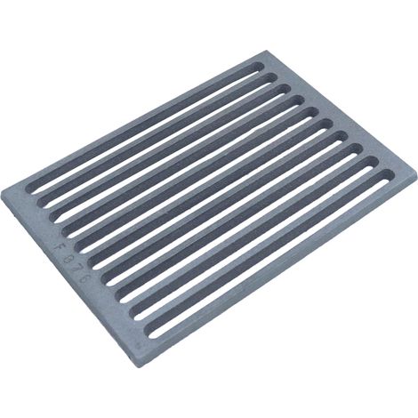 Fonderia Bongiovanni - Griglia in Ghisa asole lisce per Camino Portalegna Raccolta Cenere Fondello Stufa BBQ disponibile in diverse misure scegli la misura : 30x20,6x1 cm