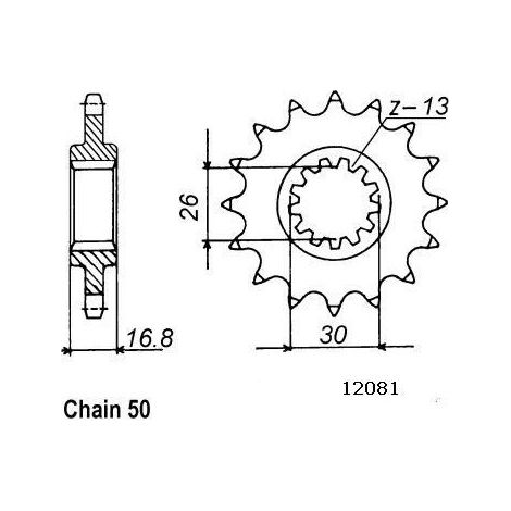 Pignon de sortie de boite Esjot pour Moto Honda 750 Vf C Magna