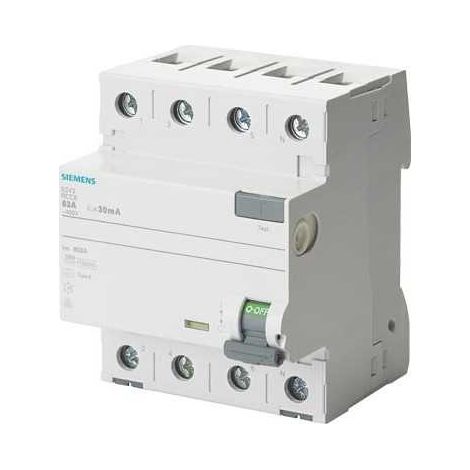 Interruttore Differenziale puro 4P 25A 0,3 Siemens 5SV46420