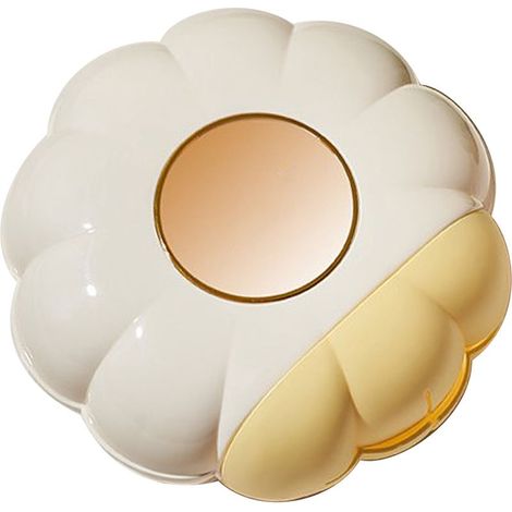 Sac de conservation frais, boîte de rangement en plastique blanc crème en forme de fleur, multifonctionnel et peu encombrant, avec couvercle mural en film étirable pour la cuisine. (1/5)