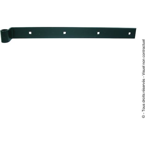 Penture coudée percée bout droit noir 40 x 5 mm longueur 500 mm diamètre 16 mm - TORBEL INDUSTRIE