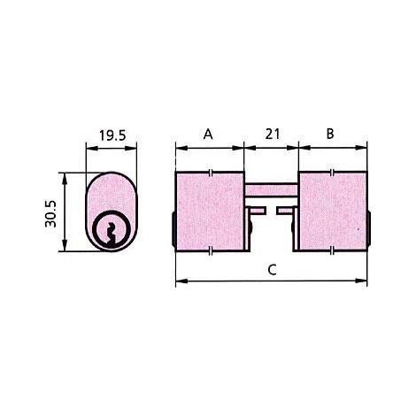 Cilindro 5081/4 para Cerradura 1981 CVL (1/2)