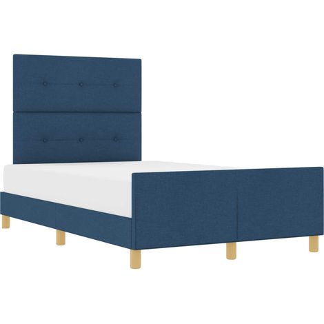 Maison Exclusive - Struttura del letto con testiera Blu 120 x 200 cm Tessuto