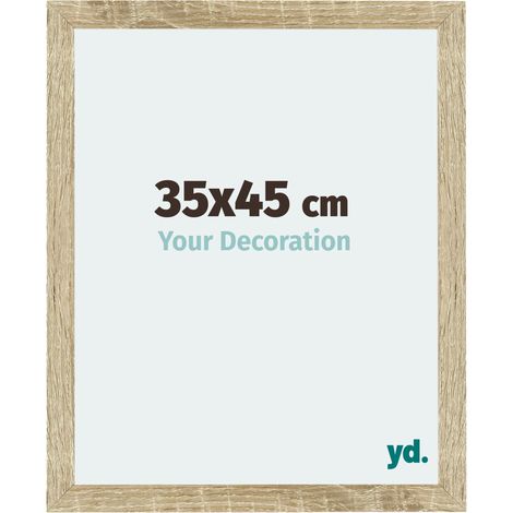 Your Decoration - 35x45 cm - Cadres Photo en MDF Avec Verre acrylique - Anti-Reflet - Excellente Qualité - Chêne Sonoma - Cadre Decoration Murale - Mura.