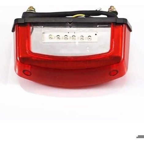 Feu Arrière - LED Rouge - Pour Moto VTT Quad - 12 V - 3 Fils - Compatible Ducati Monster - Unité (1/5)