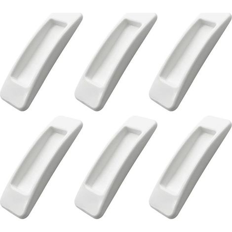 Lot de 6 poignées autocollantes pour porte et fenêtre de placard instantanées avec ouverture pratique - Poignée autocollante pour porte coulissante - Poignée auxiliaire de cuisine (1/5)