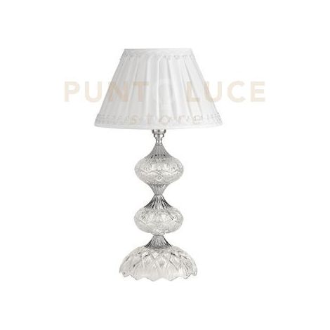 DALLAS LUME PICCOLO CROMO E CRISTALLO CON PARALUME D.25CM 1 LUCE ATTACCO E14