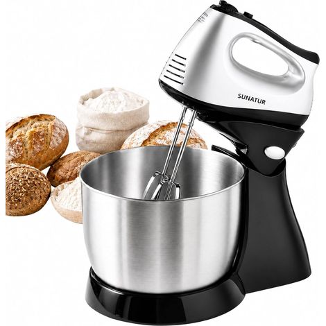2-in-1 electric mixer with stand mixes quickly and efficiently 300W power 5 speed settings 3.5-liter capacity ideal for home use and hobbyists (1/5)