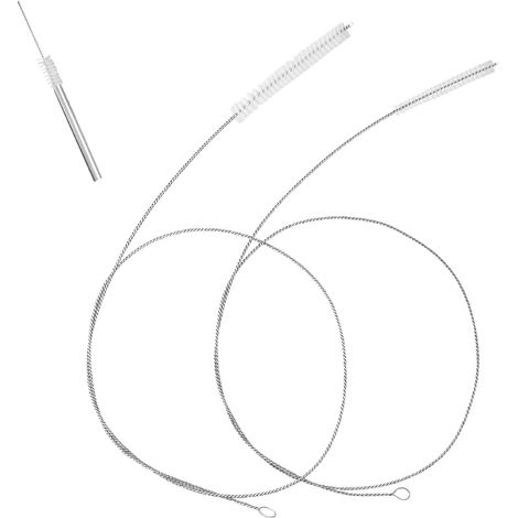 2 x Flexible Brush 100 cm Extra Long Stainless Steel Nylon Pipe Cleaning Brush Pipe Cleaner Pipe Brush for Straw, Water Pipe, Refrigerator Drain, Bottle, PVC (1/5)
