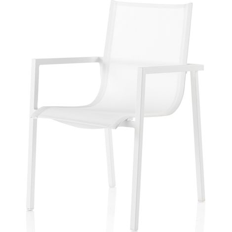 Lot de 4 fauteuils en aluminium avec revêtement textilène (1/4)