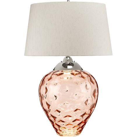 Samara Lampada da tavolo grande in vetro color salmone (1/5)