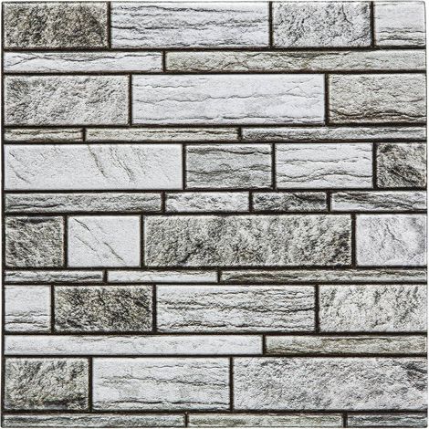 Sticker carrelage mur gris X2 - Atmosphera créateur d'intérieur (1/3)