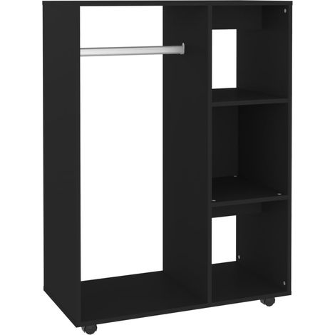 Wardrobe Black 80x40x110 cm Engineered Wood vidaXL (1/6)