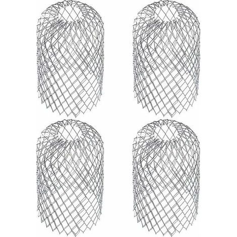 Ulisem 4 Pièces Crapaudines pour Gouttière D’Environ Filtres De Gouttière Grille Grillage Stop Feuille Crapaudine Crépine Pare Feuille Cache Gouttière Acier Inoxydable 6,69 X 3,15 Pouces (1/5)