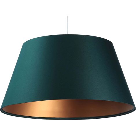 Suspension big bell - Vert bouteille et intérieur cuivré (1/5)