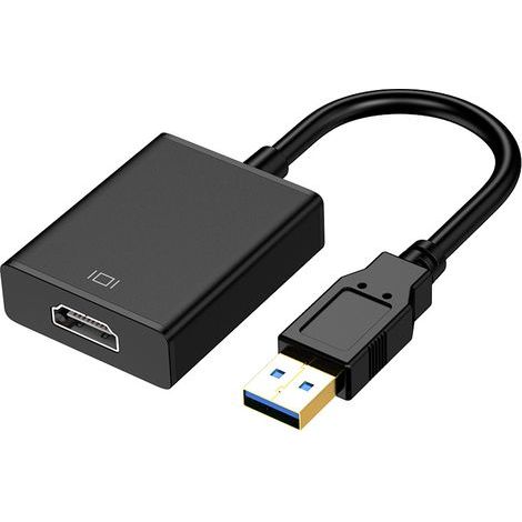Cable adaptador USB 3.0 a VGA, controlador gratuito, adaptador de vídeo negro, convertidor USB a VGA, VGA a USB 3.0 (1/5)