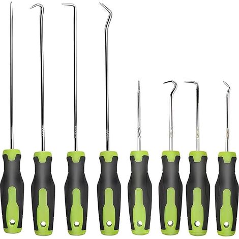 Picks et Crochets de précision, 8 Pcs joint d'huile crochet O-Ring outil de suppression Crochets Aiguille démontage poignée anti-kid pour outils de précision automobile (1/5)
