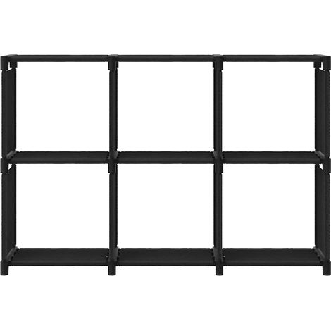 Maison Exclusive - Würfel-Regal 6 Fächer Schwarz 103x30x72,5 cm S (1/5)