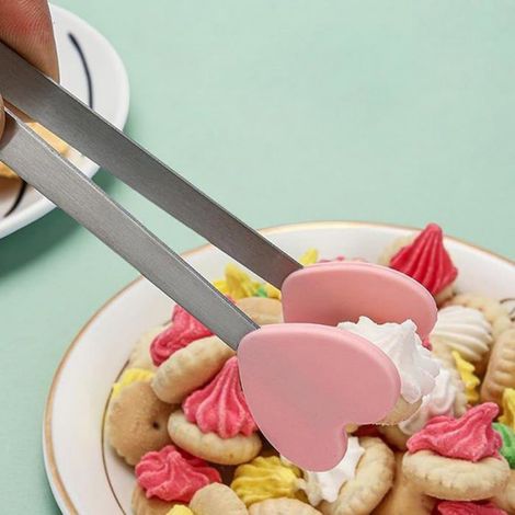 Pince A Sucre - Acier Inoxydable Alimentaire - Tete En Silicone Antidérapante - 14 Cm - Pour Buffet Fête Barbecue - 8 Pièces (1/5)