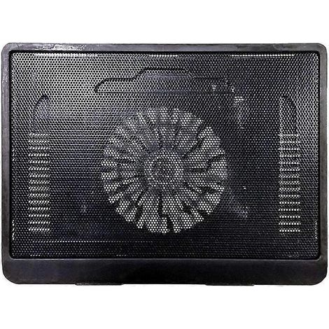 Geräuschloses USB-Kühlpad für 14-Zoll-Laptops, neigbarer Laptopständer mit integrierter Beleuchtung und Kühlmatte (Schwarz) – 31,5 x 23,5 x 2,1 cm – Schwarz (1/2)