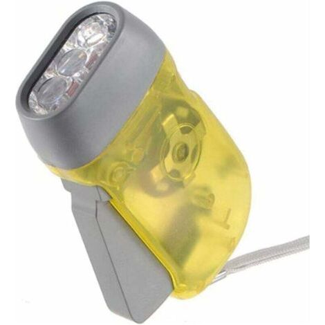 QORVA-3 LED Dynamo Lampe De Poche Lumière Main Presse Manivelle Camping Portable Voyager Lampe De Randonnée Durable Et Utile-Fei Yu