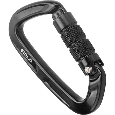 XINDA Karabiner Outdoor-Klettersicherheitsschnalle Schnellverschluss D-Typ Zubehör Schwarz (1/5)