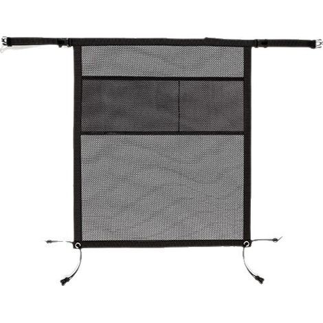 Red para perros para coche, red ajustable para perros para coche, organizador de malla de 2 capas, rejilla universal para maletero de coche (negra) (1/5)