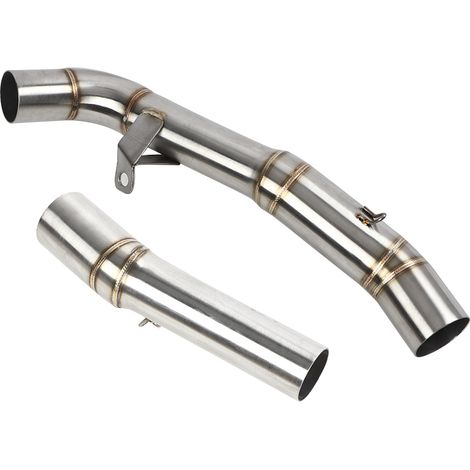 Tuyau intermédiaire d'échappement moto raccord de liaison en acier inoxydable argenté mat neuf pour Kawasaki Z1000 2007-2009 1 ensemble (1/5)