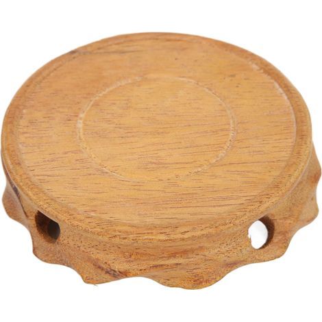 Runder Teekannenständer aus Holz – Elegantes, geschnitztes Vintage-Dekortablett – 10 x 2,5 cm – Geschenkidee für Zuhause (1/5)