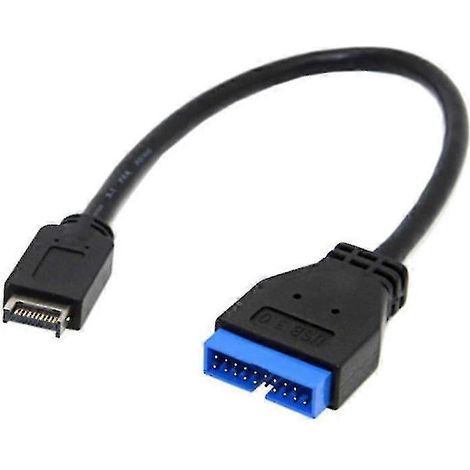 Câble d'extension de 20 cm pour connecteur USB 3.1 Type-C Mini 20 broches (panneau avant) vers connecteur USB 3.0 standard 19/20 broches (carte mère Asus). (1/5)