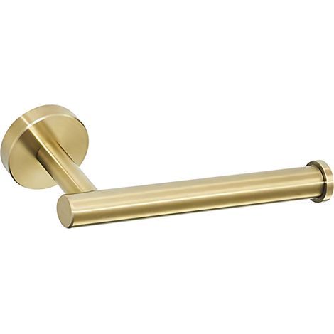 304 Stainless Steel Toilet Paper Holder, Wall Mounted Toilet Roll Holder for Bathroom, Brushed Gold Toilet Accessory (1/4)