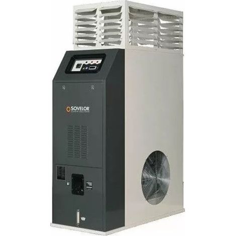 Sovelor – Chauffage de chantier électrique 59,63 kW – F60 – Débit d'air 6000 m³/h – Thermostat intégré – Brûleur fioul avec contrôle électronique