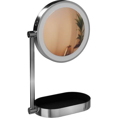Specchio per il trucco touchscreen bifacciale con tre colori di luce LED e intensità regolabile 100008965