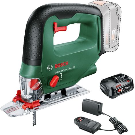 Bosch 0603011100 UniversalSaw 18v 18V-100 Cordless Jigsaw + 2.5AH Battery Kit