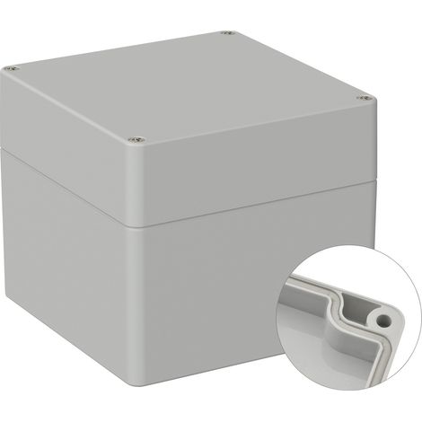 TRU COMPONENTS  TC-9065656 Industrie-Gehäuse 122 x 120 x 105  ABS  Lichtgrau (RAL 7035) 1 St. (1/2)