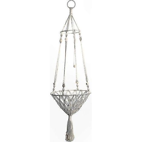 Niche suspendu pour chat, siège balançoire tissé avec anneau, décoration intérieure chambre ou salon, blanc. (1/5)