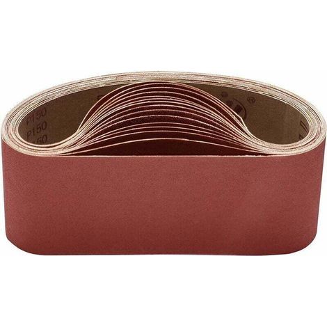 [JAMAIS UTILISÉ] Bande Abrasive, 15 Bandes Abrasives 100 x 610 mm Assortiment de 3 pièces par granulation 80/120/150/240/400 pour Ponceuse Bande Lime Électrique (1/4)