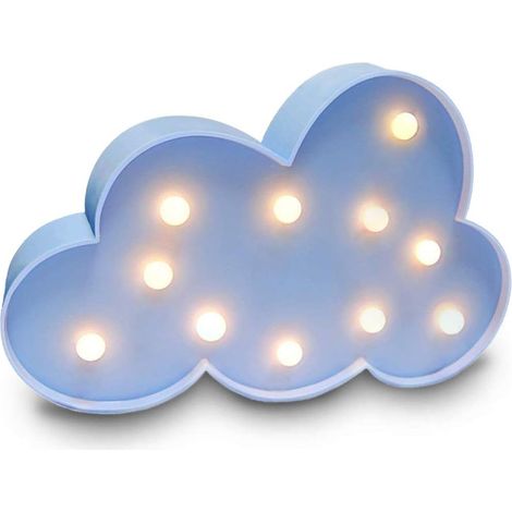 Veilleuse LED 3D, en forme de nuage, pour la chambre, la table de chevet, le salon et une ambiance chaleureuse.-AquaForge (1/5)
