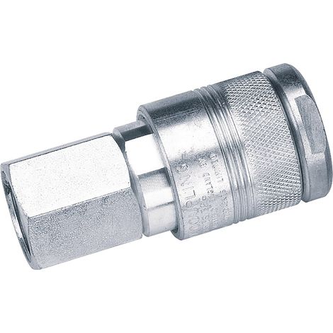 Draper M100 Series 1/2" BSP Female Thread Air Line Coupling with Tapered Body, Model 25856