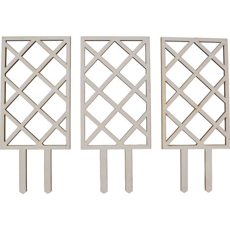 Support De Plante En Bois Composite 30cm - Structure Pour Plantes Grimpantes - Usage Jardin Et Balcon - Lot De 3 Pièces (1/5)